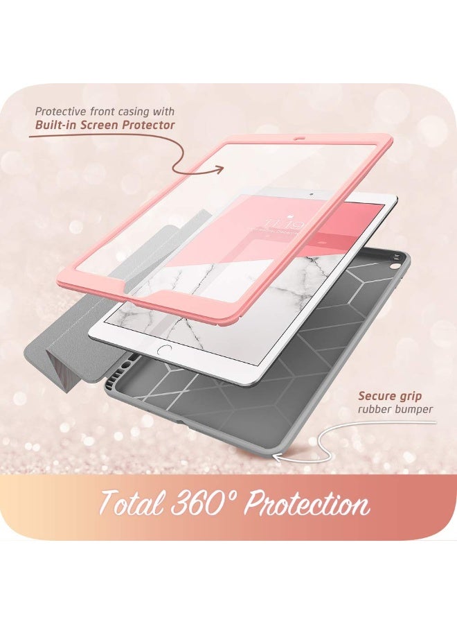 I-blason iBlason Cosmo for iPad 9th Generation Case8th7th Generation Case iPad 102 202120202019 FullBody Trifold with Screen Protector Smart Cover with Auto SleepWake Pencil Holder Marble  - Image 3