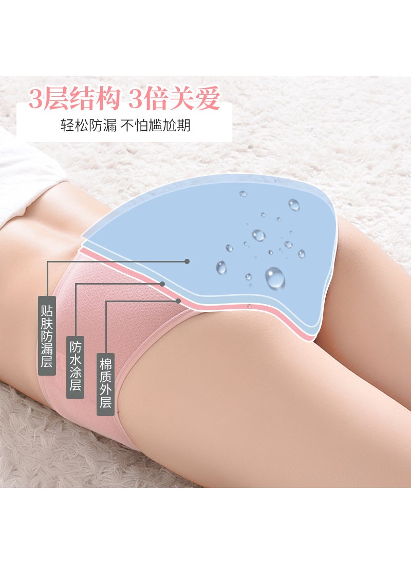 Generic Womens Leakproof Menstrual Panties Breathable Cotton Black  - Image 4