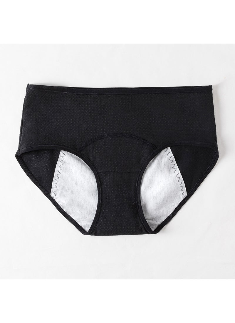Generic Womens Leakproof Menstrual Panties Breathable Cotton Black  - Image 1