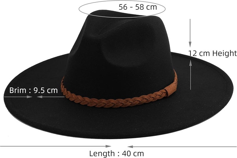 Pro Celia Big Wide Brim Women Fedora Hat - Image 2