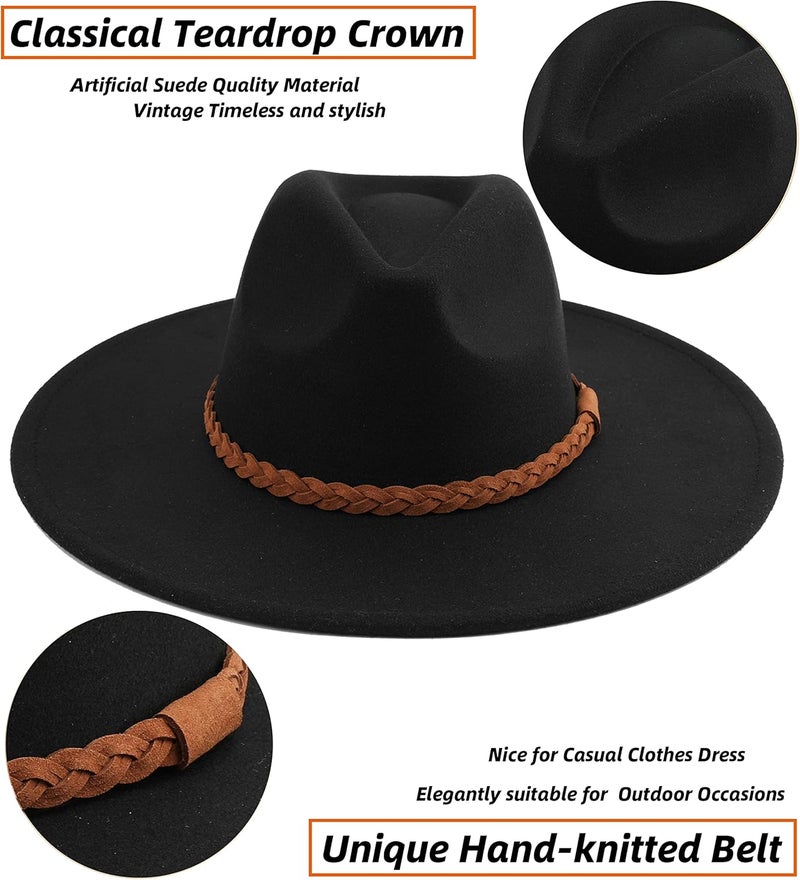 Pro Celia Big Wide Brim Women Fedora Hat - Image 4