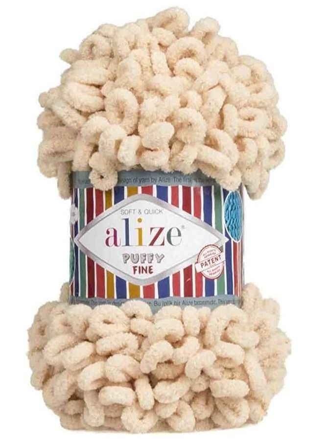 ALIZE PUFFY FINE HAND KNITTING YARN COLOR NO.310 (PACK OF 3PCS)