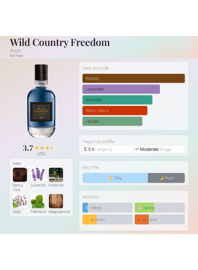 AVON Wild Country Freedom for Men -EDT - 75ml - Image 2