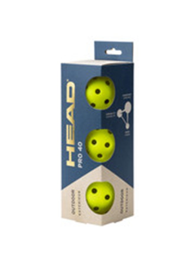 HEAD HEAD Pro 40 Pickleball balls - Pack of 3 outdoor balls  - Image 1