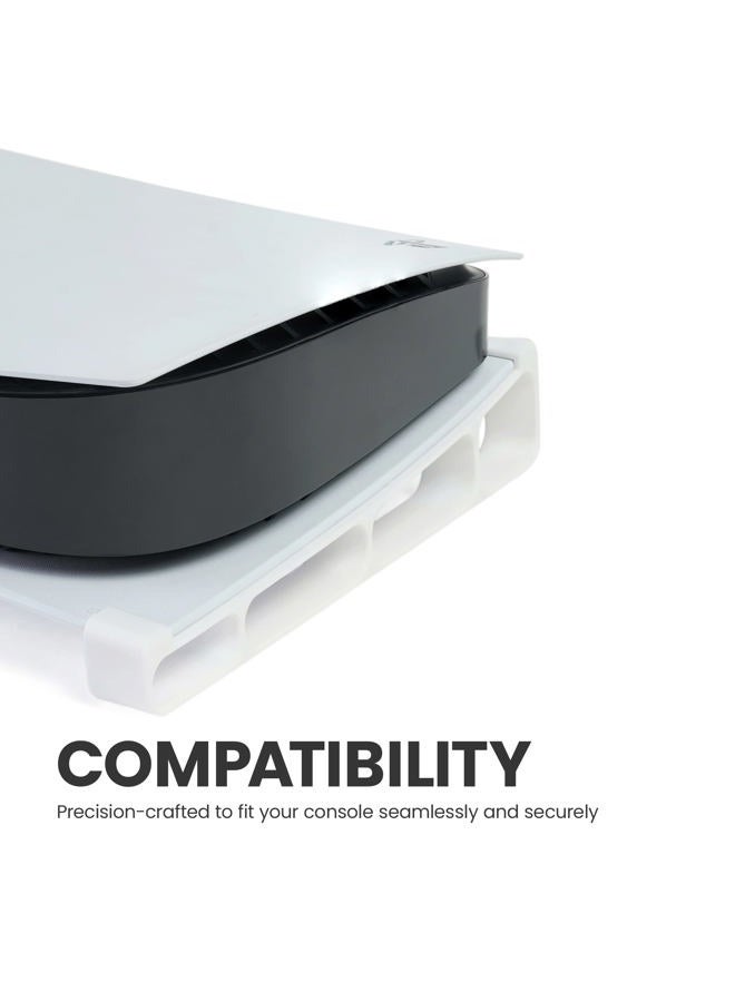 Glistco Skates - Horizontal Stand Compatible with PS5 - Digital Edition (White) - Image 4