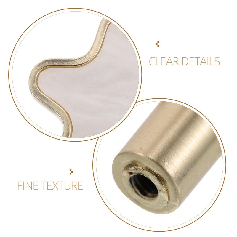 White Metal Star Shaped Cabinet Handles 2pcs Single Hole Pulls for Wardrobes Closets Doors - Image 4