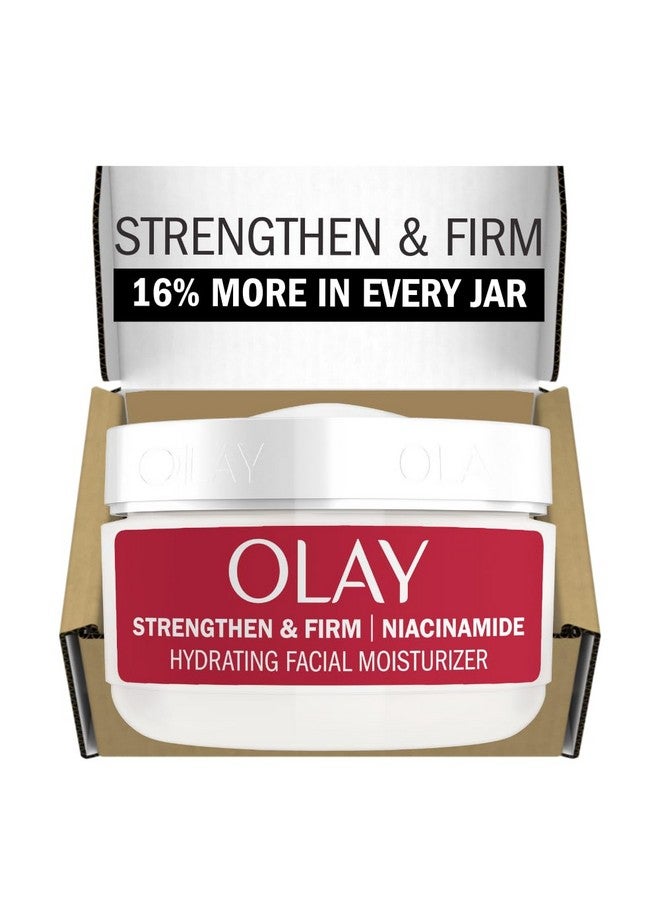 Olay Strong & Firm Niacinamide Face Moisturizer 2 Oz Renewing Face Cream For Hydration And Skin Cell Turnover With 99% Pure Niacinamide Recyclable Eco Jar Packaging - Image 1