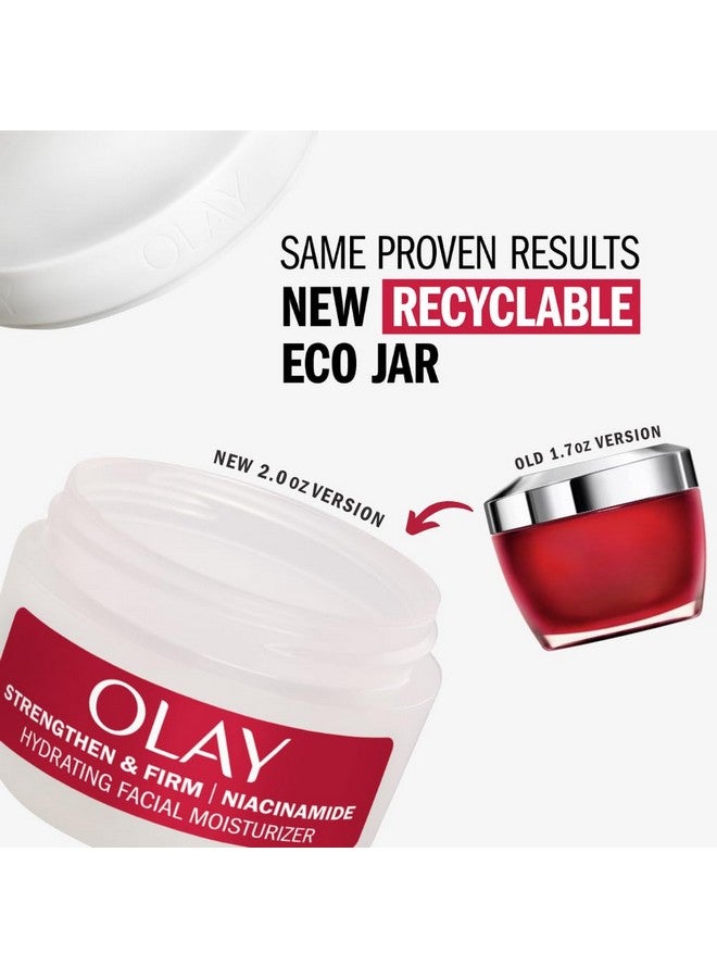 Olay Strong & Firm Niacinamide Face Moisturizer 2 Oz Renewing Face Cream For Hydration And Skin Cell Turnover With 99% Pure Niacinamide Recyclable Eco Jar Packaging - Image 3