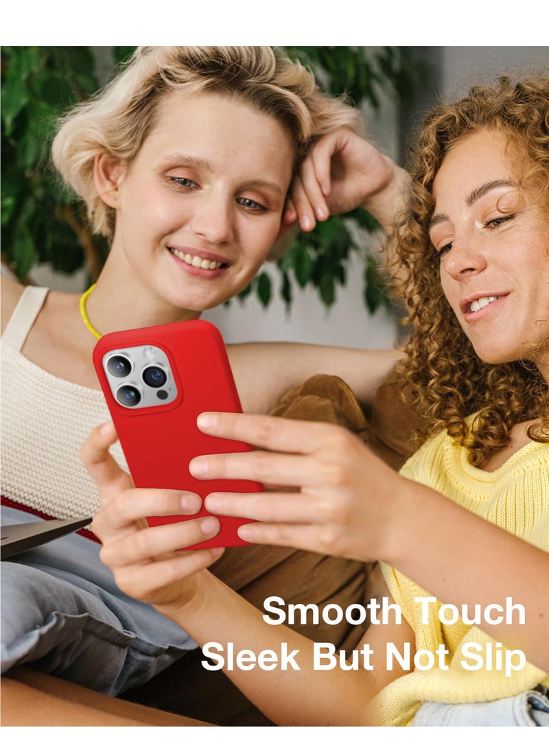 Houmt - iPhone 15 Pro Case Silicone with 1X Camera Protector+ 1X Screen Protector Compatible with iPhone 15 Pro Cover Liquid Soft Silicone Inside Microfiber Lining Slim Thin Protective Case Cover - Image 1