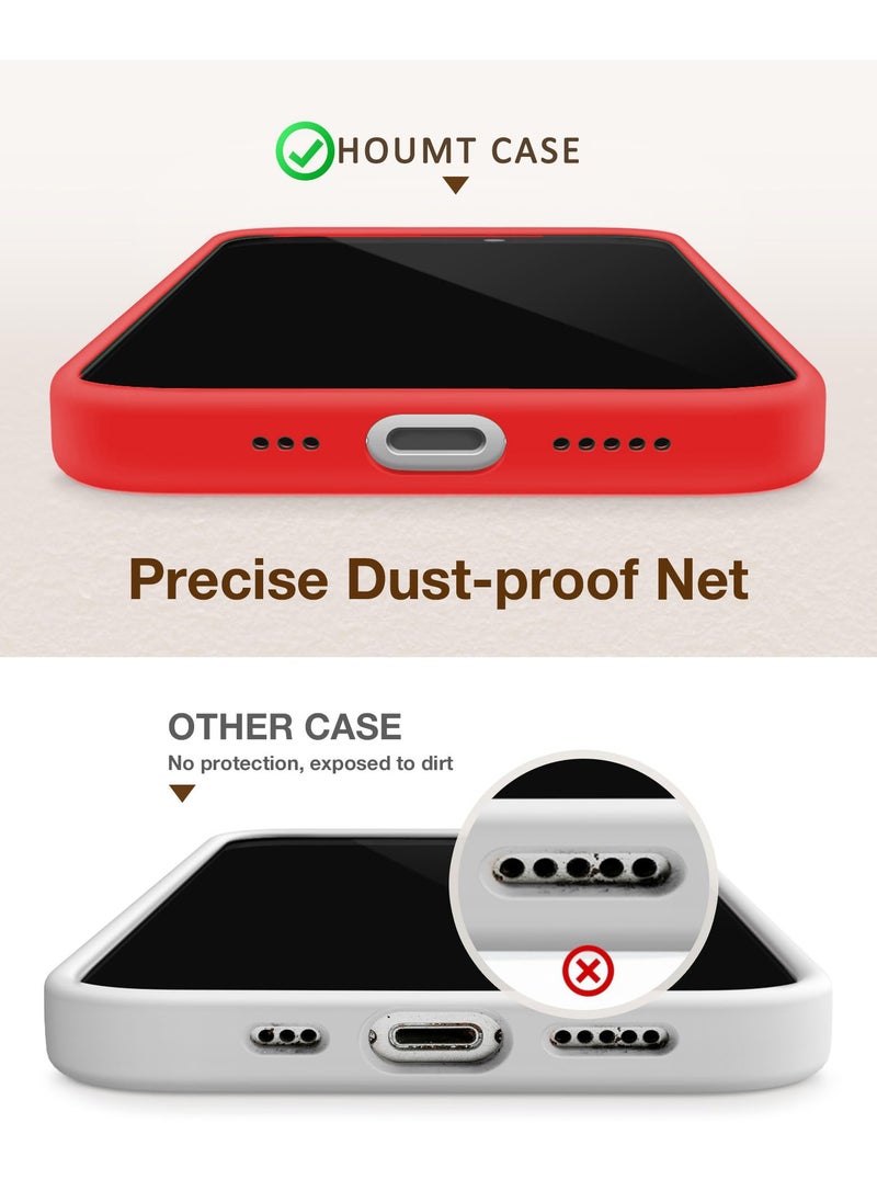 Houmt - iPhone 15 Pro Case Silicone with 1X Camera Protector+ 1X Screen Protector Compatible with iPhone 15 Pro Cover Liquid Soft Silicone Inside Microfiber Lining Slim Thin Protective Case Cover - Image 1