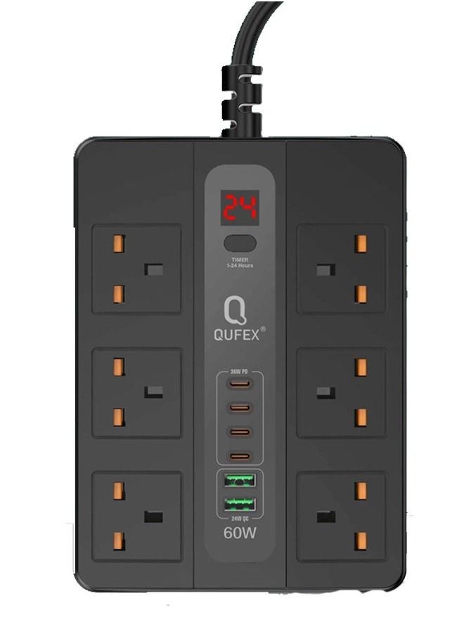 QUFEX Electrical Power Strip Qufex 3000 Watts Black 3m  - Image 1