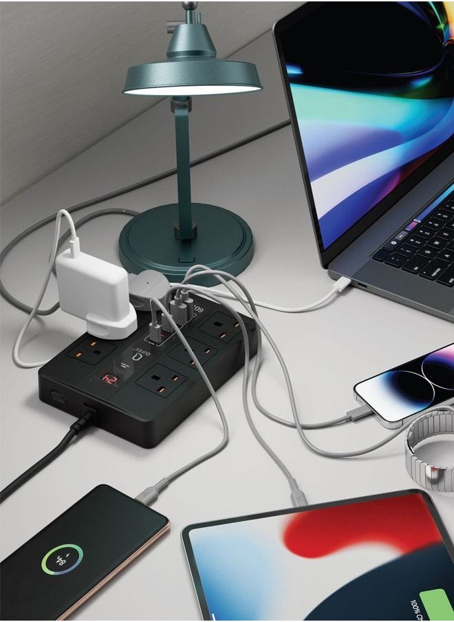 QUFEX Electrical Power Strip Qufex 3000 Watts Black 3m  - Image 4