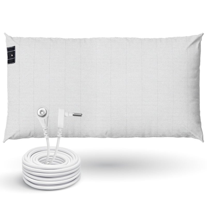 GroundLuxe Organic Grounding Pillowcase in Light Gray - King Size - Image 1