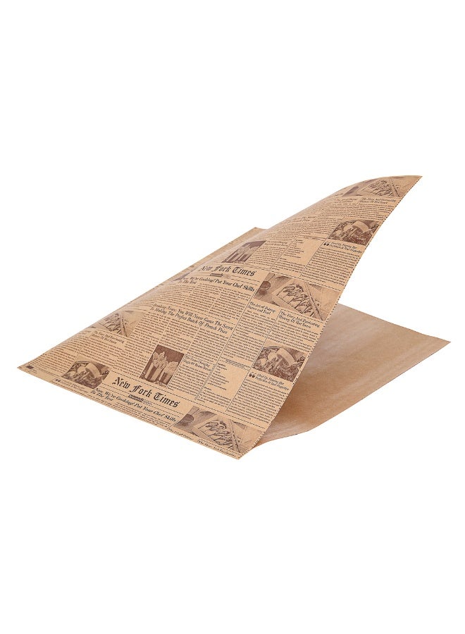 Restaurantware أكياس باج تي 10" × 9" مزدوجة الفتح، 100 ورقة دلي كبيرة - قابلة للتصرف، مقاومة للدهون، ورق جرائد لتغليف الطعام، للوجبات الخفيفة، البسكويت، وأكثر - Image 1