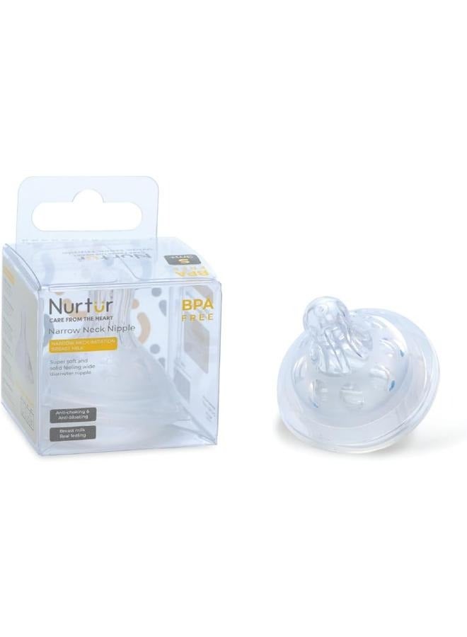Nurtur Nurtur Cozi - Wide Neck Silicone 3 Flow Rate Teats - S-Nude - Image 3