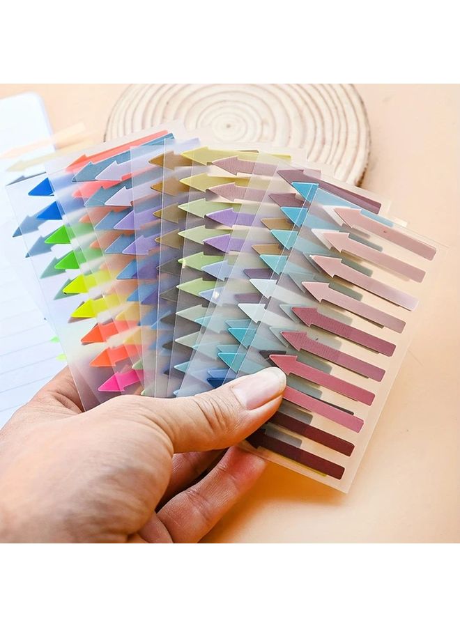2400 Sheets Transparency Arrow Index Tabs Colorful Sticky Notes for Students Organization - Image 2