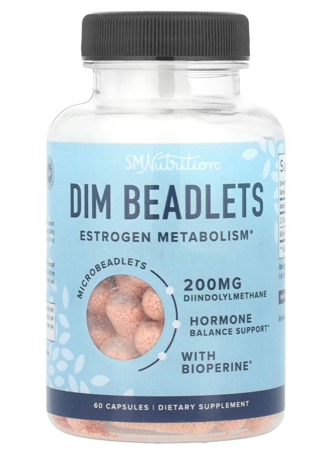 SMNutrition - DIM Beadlets With BioPerine® 60 Capsules - Image 1