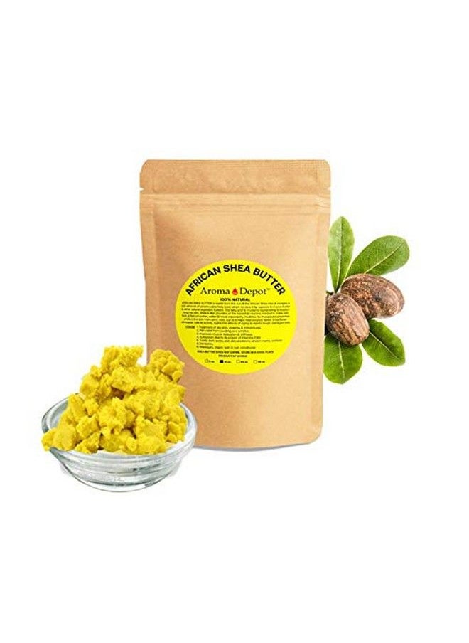 Aroma Depot - زبدة الشيا الأفريقية غير المكررة 1 رطل / 16 أونصة من الدرجة الأولى الصفراء، نقية وخام بنسبة 100%. مرطبة ومنعشة، مثالية للبشرة الجافة والمتشققة. يمكن استخدامها في شعر الجسم والوجه. مستوردة من غانا. - Image 1