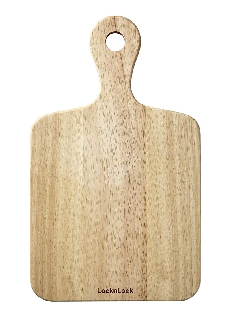 LOCK & LOCK LocknLock Ping Pong Wooden Cutting Board - Durable Natural Rubber Wood with Hanging Hole  - Image 2