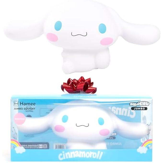 Hamee Sanrio Hello Kitty and Friends Cinnamoroll Jumbo Squishy Toy Slow Rising Cute SquiSHU Sweet Cotton Candy Scented Birthday Gift Bags, Party Favors, Gift Basket Filler, Stress Relief - Image 1
