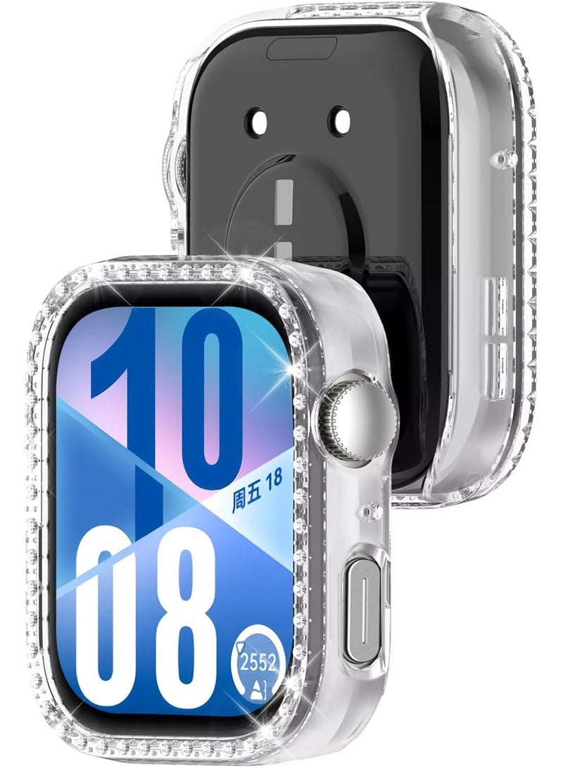 Bling Case Without screen protector for Huawei Watch Fit 4 pro, Hard PC Frame Case, Crystal Diamonds Bumper Cover for Women Girls, Slim Protective Cover for Huawei Watch Fit 4 pro (clear) - Image 1