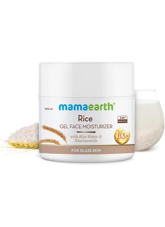 Mamaearth - Rice Gel Face Moisturizer With Rice Water And Niacinamide For Glass Skin 100 Ml - Image 1