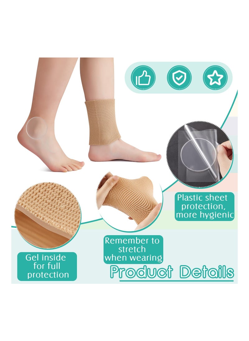 SYOSI - Cross Ankle Gel Sleeve Padded Skate Socks Ankle Protector Gel Sleeve Socks Gel Pads Ankle Support Brace Pad Skateboard Accessories for Skating Riding Ski Ankle Protection Foot Support Socks 4 Pieces - Image 1