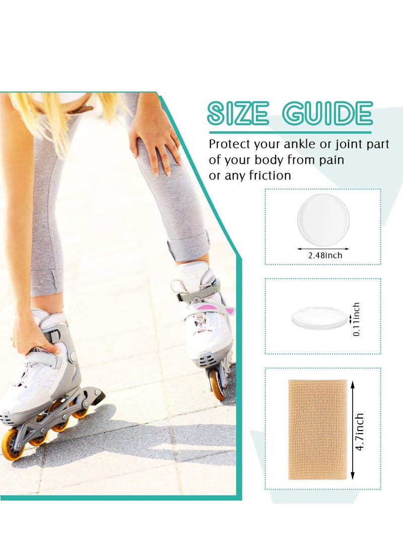 SYOSI - Cross Ankle Gel Sleeve Padded Skate Socks Ankle Protector Gel Sleeve Socks Gel Pads Ankle Support Brace Pad Skateboard Accessories for Skating Riding Ski Ankle Protection Foot Support Socks 4 Pieces - Image 1