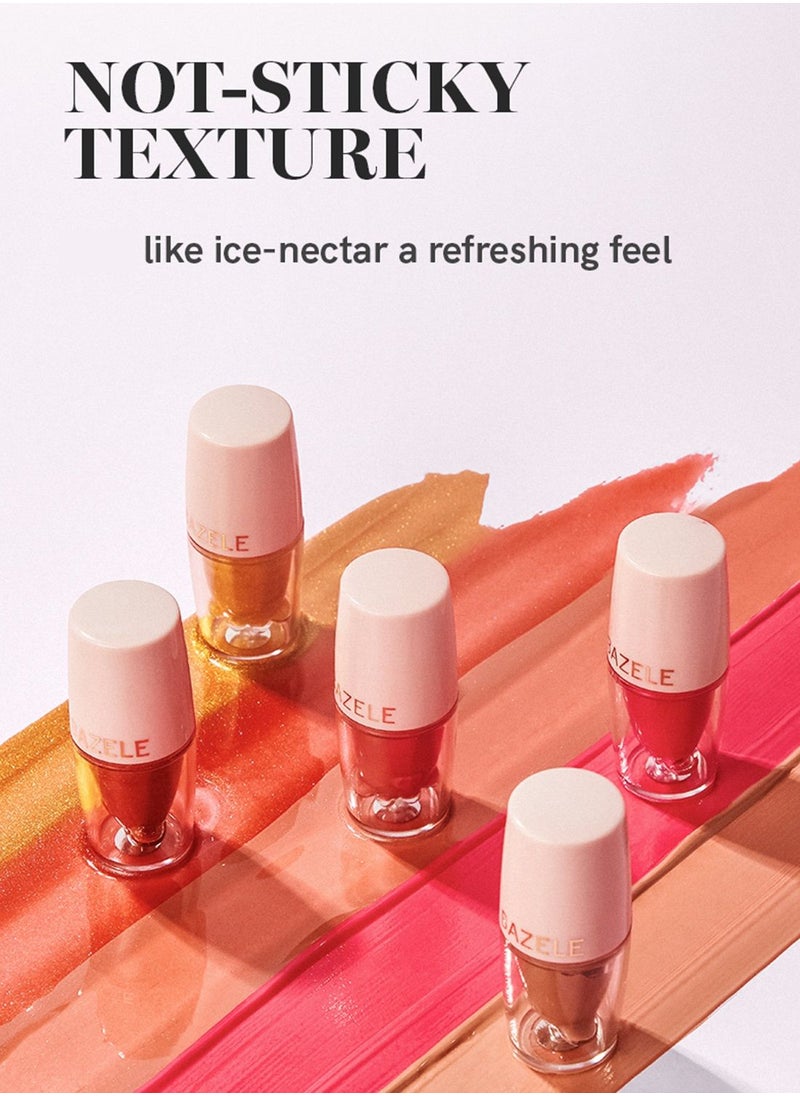 BAZELE 1 Color Matte Liquid Lipstick Cat Paw Mirror Bright Lip Gloss Long Lasting Waterproof Moisturizing Velvet High Pigmented Watery Tinted Lip Makeup for Women  - Image 5