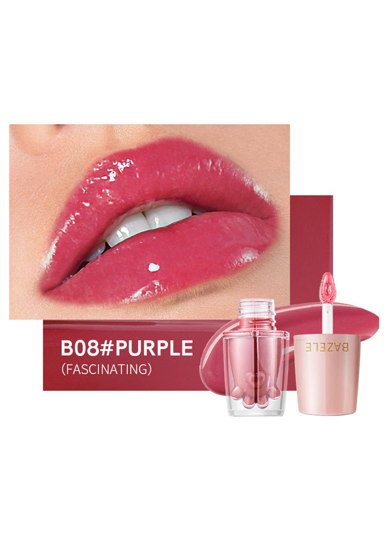 BAZELE 1 Color Matte Liquid Lipstick Cat Paw Mirror Bright Lip Gloss Long Lasting Waterproof Moisturizing Velvet High Pigmented Watery Tinted Lip Makeup for Women  - Image 1