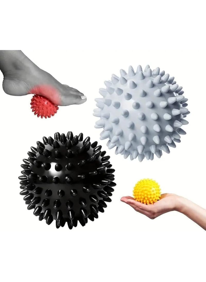 Spiky Massage Balls for relieving muscle pain and plantar fasciitis - Pressure balls for physiotherapy and deep tissue massage of the back, feet and body - Available in multiple colors (7 cm) - Image 1
