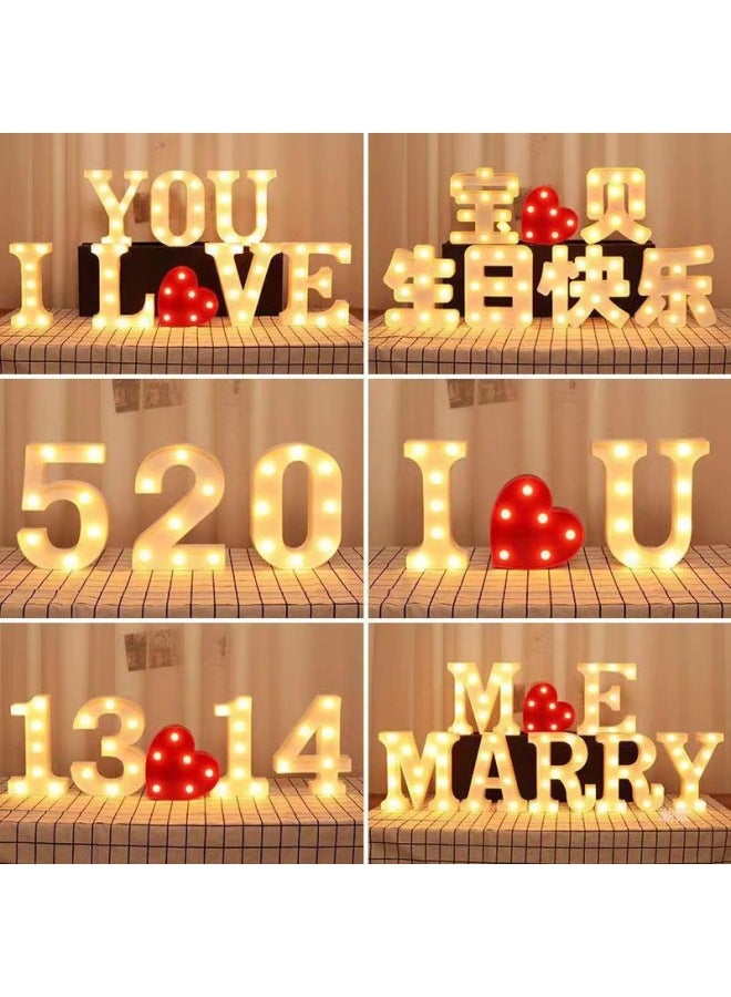 Birthday Proposal Confession Layout LED Letter Light Wedding Party Hotel Scene Decoration Trunk Surprise Light Batch