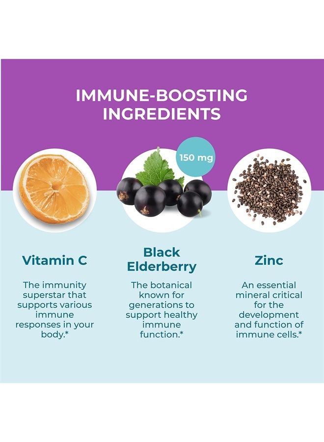 Hyland's Naturals Organic Elderberry Plus Gummies, Organic Black Elderberry with ZINC and Vitamin C, Immune Support Supplement for Adults, 60 Vegan Gummies (30 Days) - Image 5