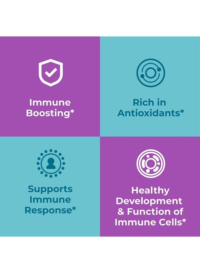 Hyland's Naturals Organic Elderberry Plus Gummies, Organic Black Elderberry with ZINC and Vitamin C, Immune Support Supplement for Adults, 60 Vegan Gummies (30 Days) - Image 3