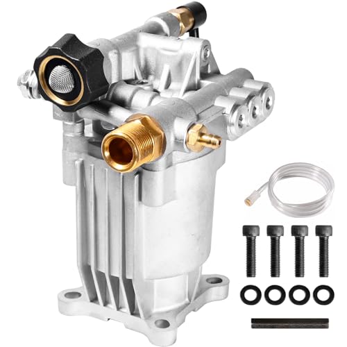 YAMATIC مضخة غسالة ضغط أفقية YAMATIC 3/4" بعمود 3400 PSI 2.5 GPM بديل لمضخة غسالة الطاقة متوافقة مع هوملايت، ترويبلت، سيمبسون، كارتشر، هوندا GC160 GC190، AR RMV 2.5G30 - Image 1