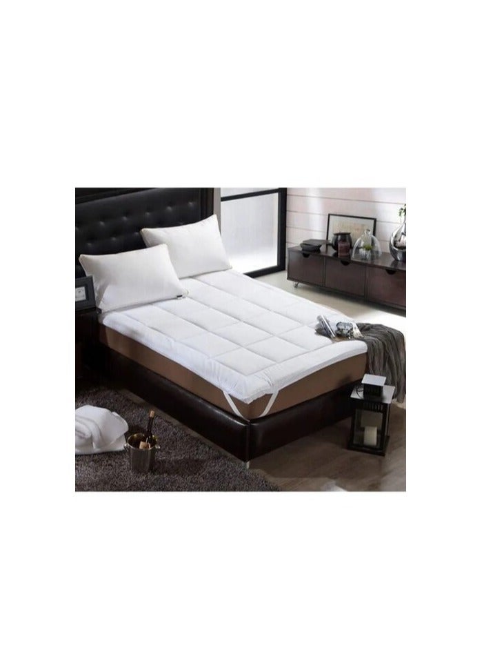 PROMASS Mattress Topper Twin Size Soft White Microfibre 120x200x5 cm - Image 2