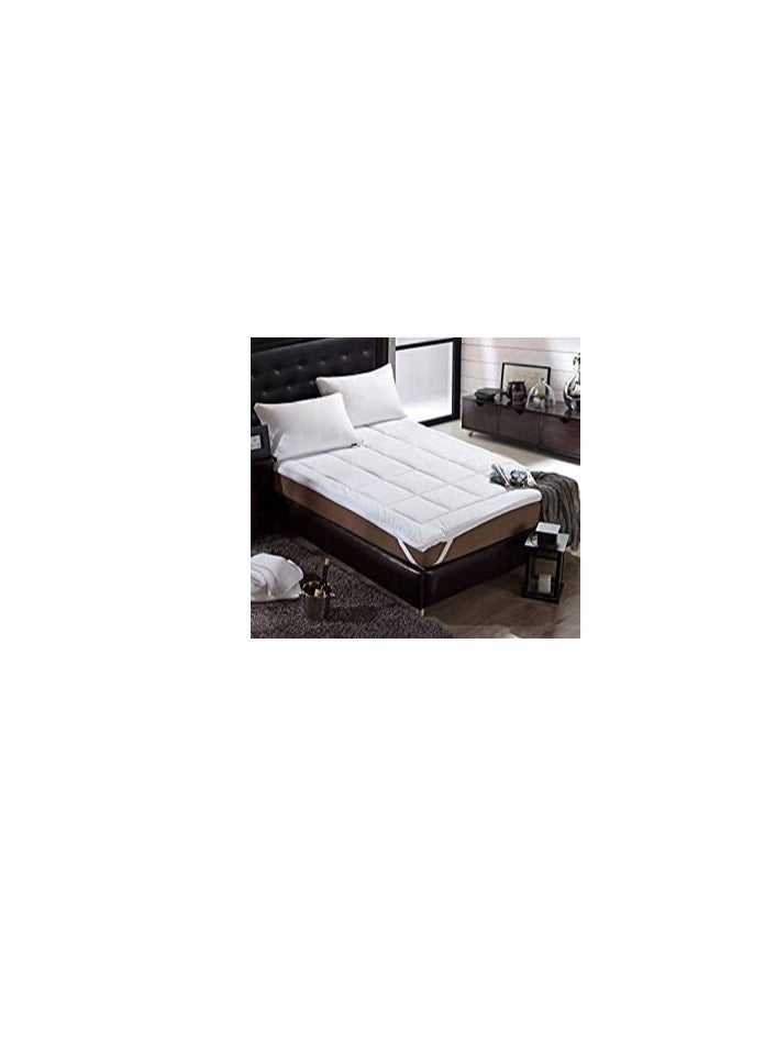 PROMASS Mattress Topper Twin Size Soft White Microfibre 120x200x5 cm - Image 3