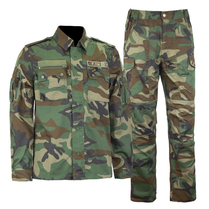 Generic Long Sleeve Camo Suit Tactical Breathable F116 Jungle Suit 