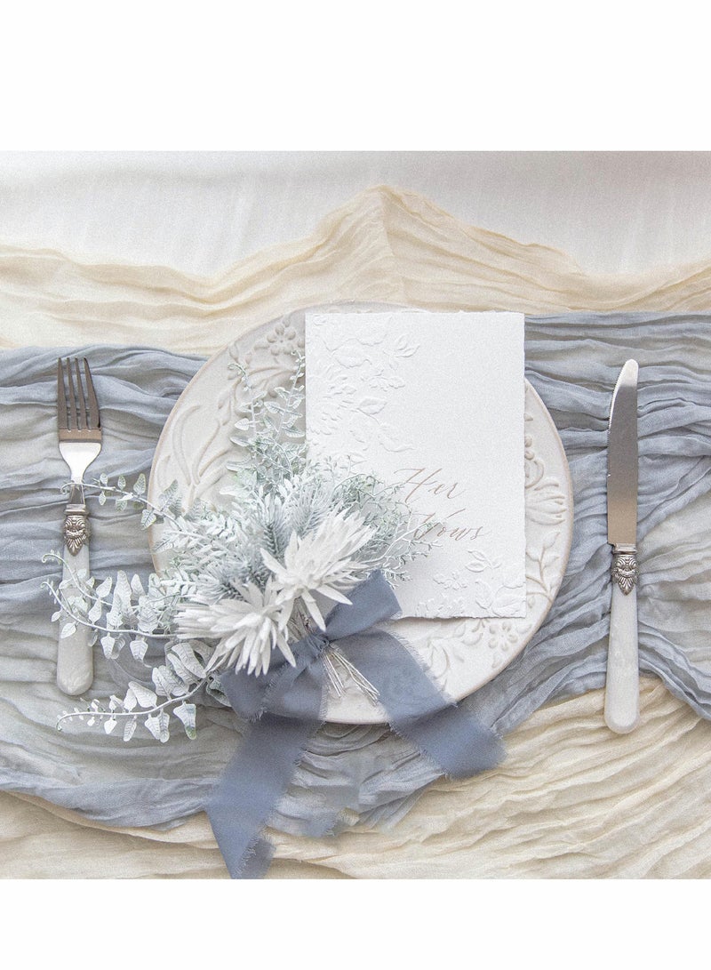 Excefore شريط شيفون مهدب مصنوع يدويًا، 3 لفات 4 سم × 5 ياردة (4.5 م) مجموعة شرائط برتقالية تشبه الحرير لدعوات الزفاف، وباقات الزفاف، وتغليف الهدايا، والحرف اليدوية اليدوية - Image 4