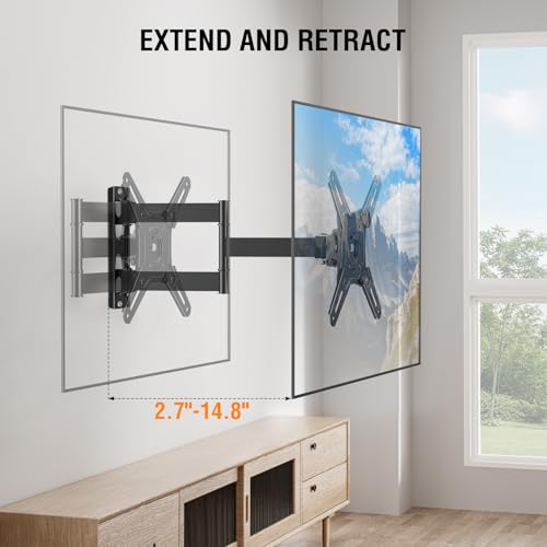 ELIVED UL Listed Full Motion TV Monitor Wall Mount for Most 14-42 Inch LED LCD Flat Screen TVs & Monitors, Swivel Tilt Extension Rotation tv Mount Bracket Max VESA 200x200mm, up to 44 lbs. - Image 3