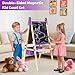 Belleur AllinOne Art Easel for Kids Adjustable Double Sided Easel for Toddlers with Magnetic Whiteboard DryErase Chalk Board Paper Roll Child Painting Easel for Kid 28 Birthday GiftPurple - Image 4