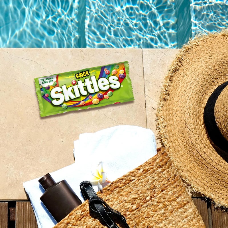 SKITTLES Sours Individually Wrapped Full Size Chewy Candy Packs, 24 Ct Bulk Box - Image 4