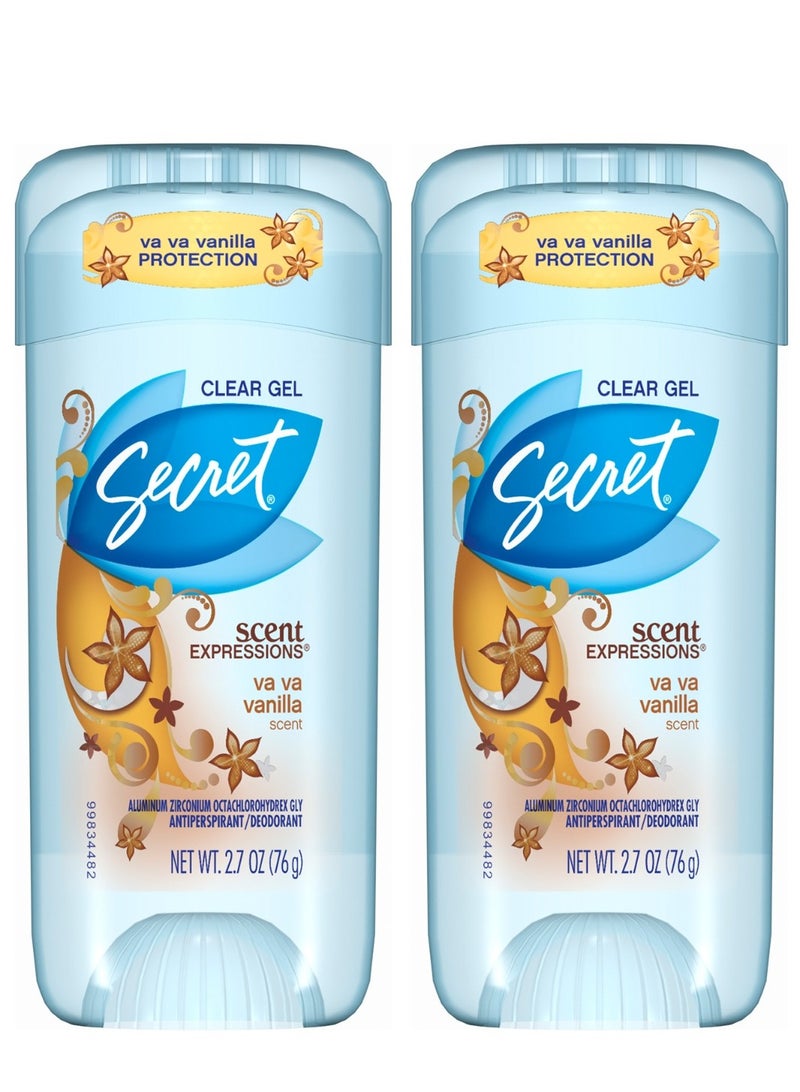 سيكريت قطعتين من مزيل عرق ستيك رائحة عطر الفانيليا 76x2 جرام