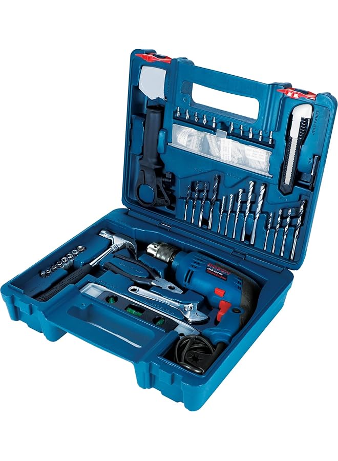 Impact Drill 13Mm Gsb 600 With 98 Piece Drill Bit Set Model No 06011A03Lb