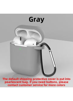 Protective Silicone Soft Case For Airpods Pro 2345 Bluetooth Earphones Anti-fall Shockproof Cover Digital Computer Accessories-Color:Grey-Applicable Model:Commonly Used Airpods 4th Generation Model