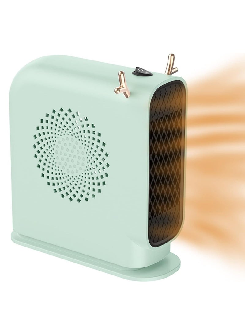 DubaiGallery 500W Ceramic Heater, Portable Electric Heater Fan Heaters for Home, Low Energy Fan Heater with 2 Heat Setting, Silent & Overheat Protection Electric Room Heater Bedroom Living Room Office  - Image 2
