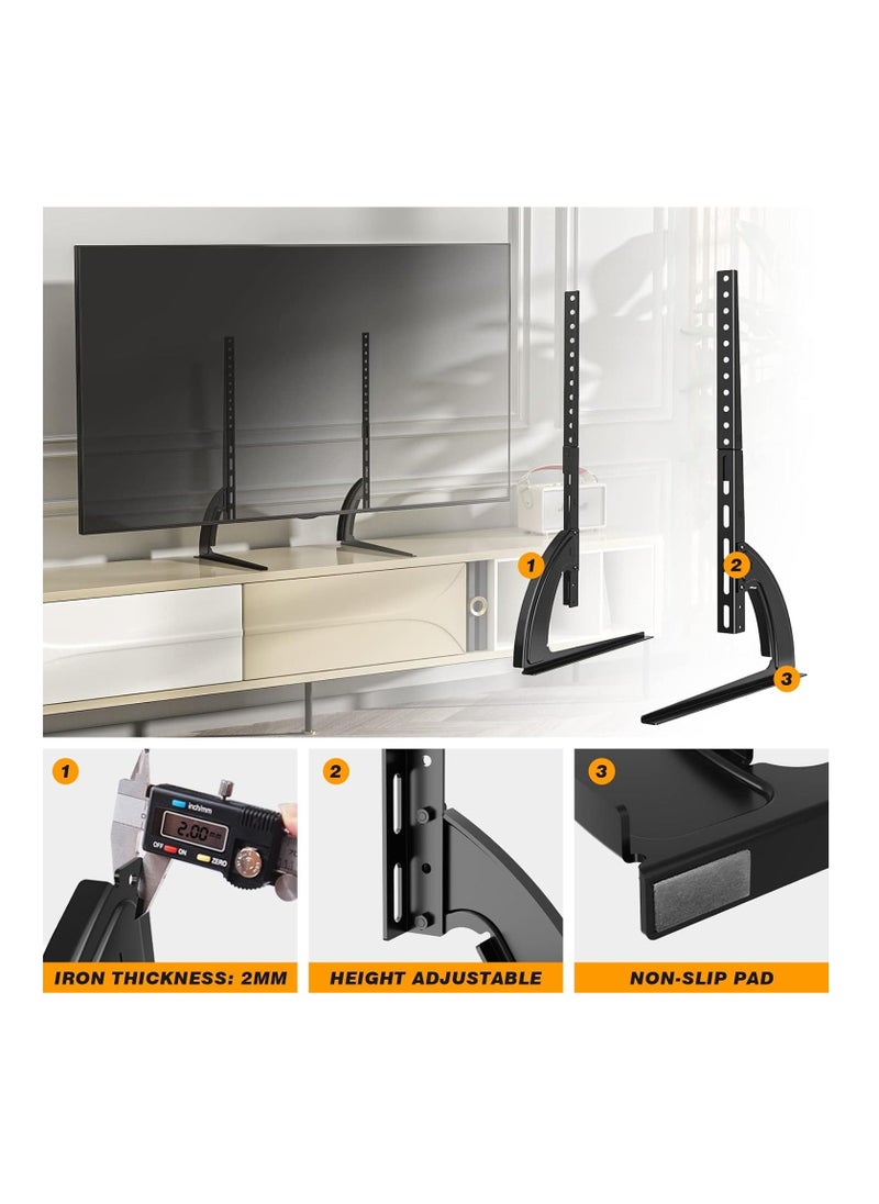 ELTRAZONE 5Rcom TV Stand Mount, Universal TV Stand Tabletop for 22 to 65 inch Plasma LCD LED Flat Screen TVs, TV Legs, Holds up to 88lbs, Max VESA 800 x 500mm, Height Adjustable TV Base, TV Stand  - Image 5