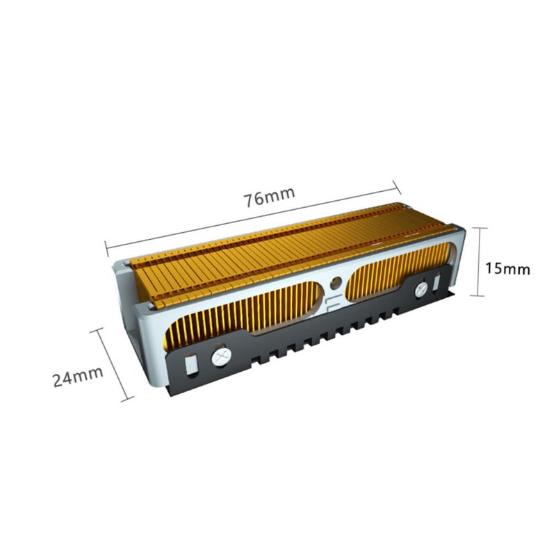 مشتت حرارة ألومنيوم لـ SSD مزود بشفرات لتحسين تبديد الحرارة وإطالة عمر SSD - Image 3
