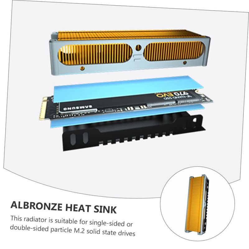 مشتت حرارة ألومنيوم لـ SSD مزود بشفرات لتحسين تبديد الحرارة وإطالة عمر SSD - Image 5