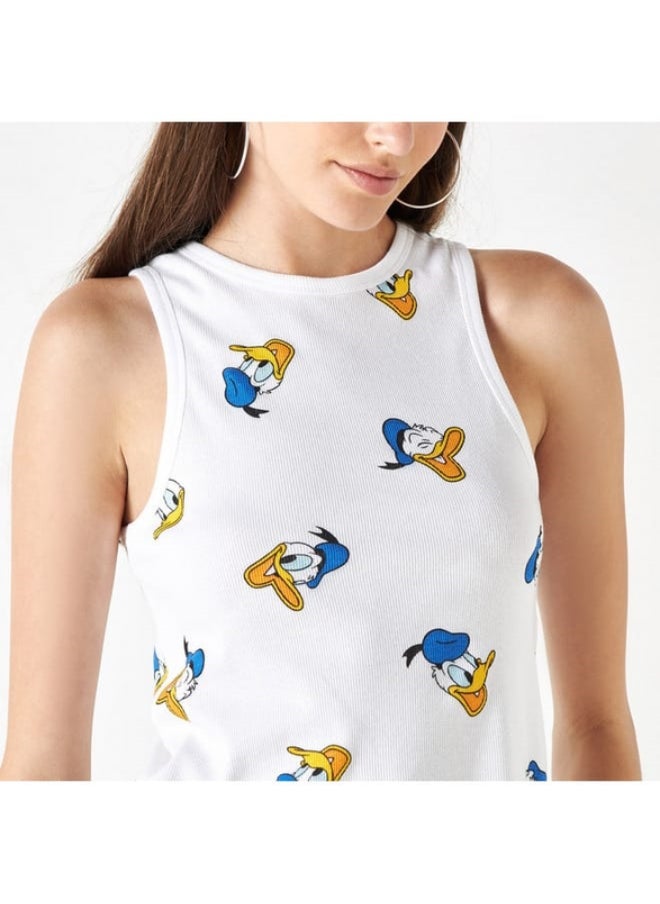 SP Characters - All-Over Donal Duck Print Tank Top - Image 1
